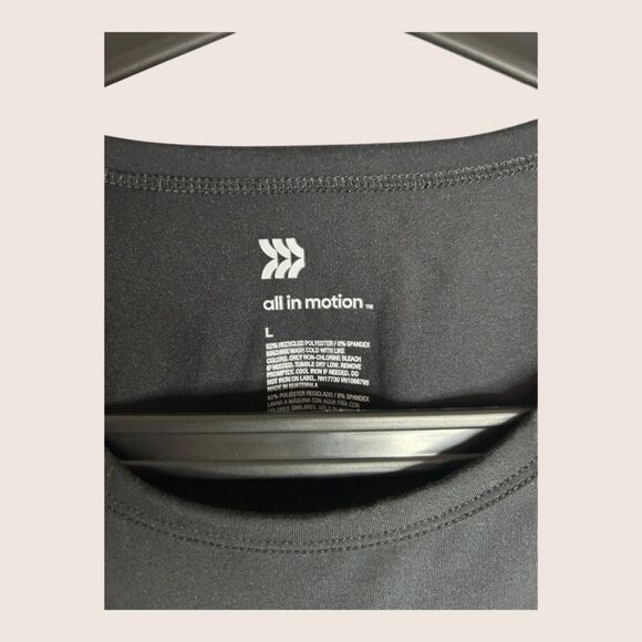 🖤 ALL IN MOTION ESSENTIAL CREWNECK SHORT SLEEVE TOP BLACK LARGE - Picture 8 of 8